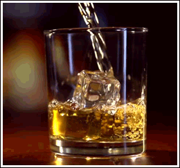 Image of a glass of whiskey before breakfast