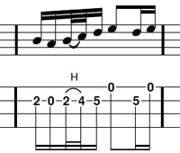 image of a triplet to add variation to the tune "Boys of Blue Hill".